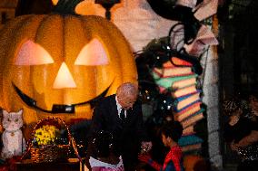 President Biden And First Lady Host Trick-Or-Treaters At The White House