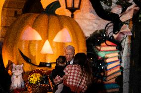 President Biden And First Lady Host Trick-Or-Treaters At The White House