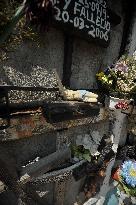 People Visit Cemeteries For The Dia De Muertos Celebrations