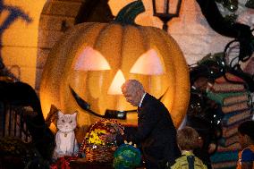 President Biden And First Lady Host Trick-Or-Treaters At The White House