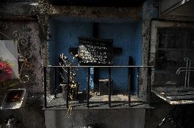 People Visit Cemeteries For The Dia De Muertos Celebrations