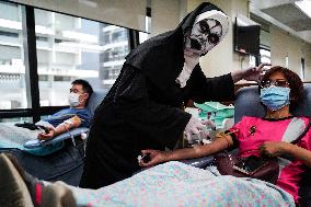 Halloween Blood Donation In Bangkok.