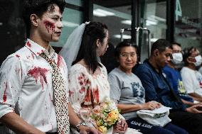 Halloween Blood Donation In Bangkok.