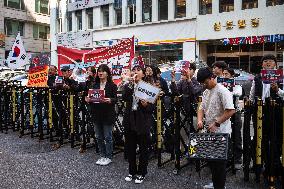 Korean University Student Progressive Union Rally Calls For The Expulsion Of People Power Party National Assembly Member Han Ki-