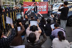 Korean University Student Progressive Union Rally Calls For The Expulsion Of People Power Party National Assembly Member Han Ki-