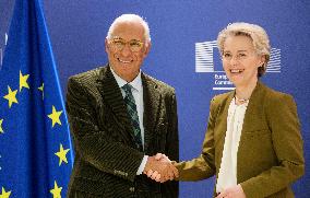 Antonio Luis Santos da Costa Meets With Ursula von der Leyen - Brussels