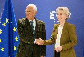 Antonio Luis Santos da Costa Meets With Ursula von der Leyen - Brussels