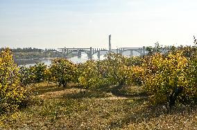 Khortytsia Island in autumn