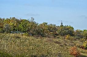 Khortytsia Island in autumn