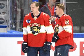 Teams practice prior to the NHL Global Series matches between Dallas Stars and Florida Panthers