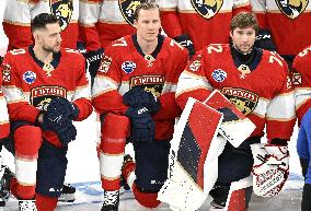 Teams practice prior to the NHL Global Series matches between Dallas Stars and Florida Panthers