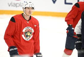 Teams practice prior to the NHL Global Series matches between Dallas Stars and Florida Panthers