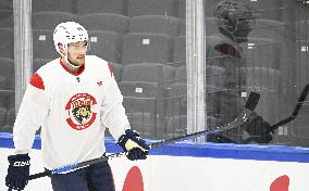 Teams practice prior to the NHL Global Series matches between Dallas Stars and Florida Panthers