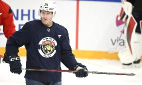 Teams practice prior to the NHL Global Series matches between Dallas Stars and Florida Panthers