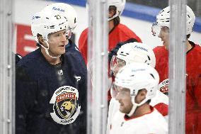 Teams practice prior to the NHL Global Series matches between Dallas Stars and Florida Panthers