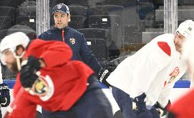 Teams practice prior to the NHL Global Series matches between Dallas Stars and Florida Panthers