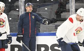 Teams practice prior to the NHL Global Series matches between Dallas Stars and Florida Panthers