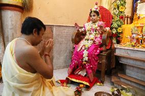 Kumari Puja On The Occasion Of Kali Puja Festival In Kolkata, India