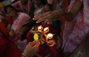 Kumari Puja On The Occasion Of Kali Puja Festival In Kolkata, India