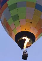 Hot air balloon festival in southwestern Japan