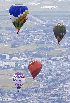 Hot air balloon festival in southwestern Japan