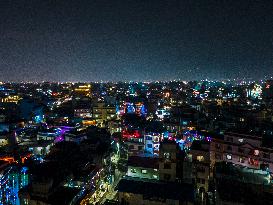 The Twinkling Lights Of Kathmandu City, Nepal