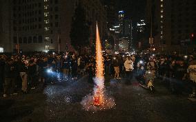 Dodgers World Series Win Celebration In Downtown Los Angeles