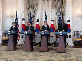 Secretaries Blinken And Austin Meet With Their Korean Counterparts At The State Department