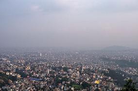 Increase In Air Pollution Level In Kathmandu, Nepal.