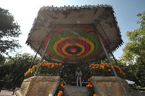 Ofrendas Decorate Streets For Dia De Muertos Celebrations