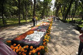 Ofrendas Decorate Streets For Dia De Muertos Celebrations