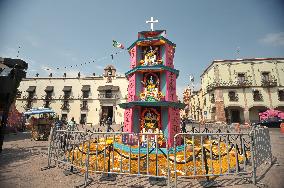 Ofrendas Decorate Streets For Dia De Muertos Celebrations