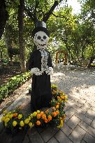 Ofrendas Decorate Streets For Dia De Muertos Celebrations