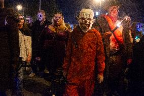 Zombie Walk In Essen During The Traditional Halloween