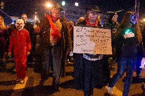 Zombie Walk In Essen During The Traditional Halloween