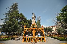 Ofrendas Decorate Streets For Dia De Muertos Celebrations