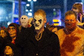 Zombie Walk In Essen During The Traditional Halloween