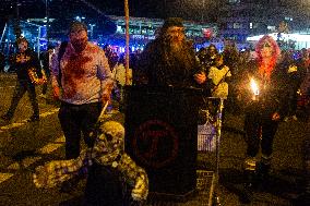 Zombie Walk In Essen During The Traditional Halloween