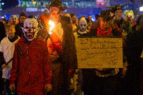 Zombie Walk In Essen During The Traditional Halloween