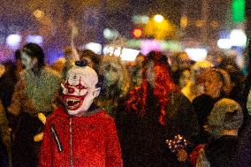 Zombie Walk In Essen During The Traditional Halloween