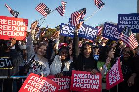 Kamala Harris delivers “closing argument” at  rally in Washington, DC