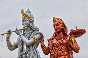 Unveiling Of 25-foot Tall Statues Of Radha And Krishna On Diwali