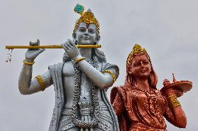 Unveiling Of 25-foot Tall Statues Of Radha And Krishna On Diwali