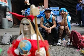 Santa Muerte Annual Celebration In Tepito Neighborhood