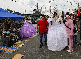 Santa Muerte Annual Celebration In Tepito Neighborhood