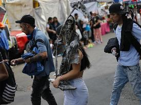 Santa Muerte Annual Celebration In Tepito Neighborhood