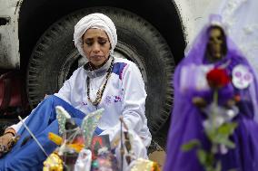 Santa Muerte Annual Celebration In Tepito Neighborhood