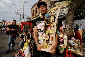 23rd Anniversary Of Santa Muerte On The Eve Of Day Of The Dead In Mexico