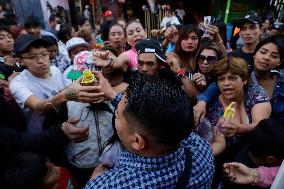 23rd Anniversary Of Santa Muerte On The Eve Of Day Of The Dead In Mexico