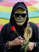 23rd Anniversary Of Santa Muerte On The Eve Of Day Of The Dead In Mexico